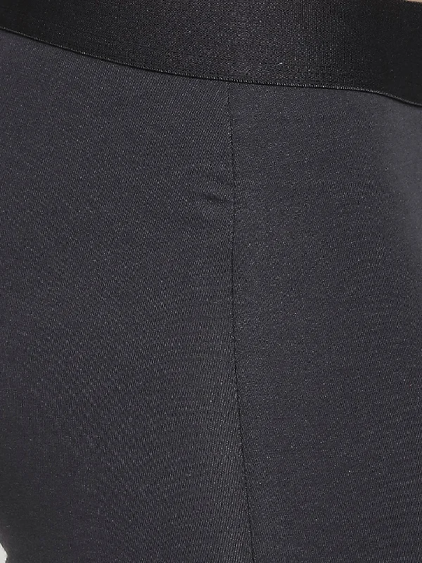 Men Premium Cotton Blend Dark Grey Trunk- UnderJeans by Spykar