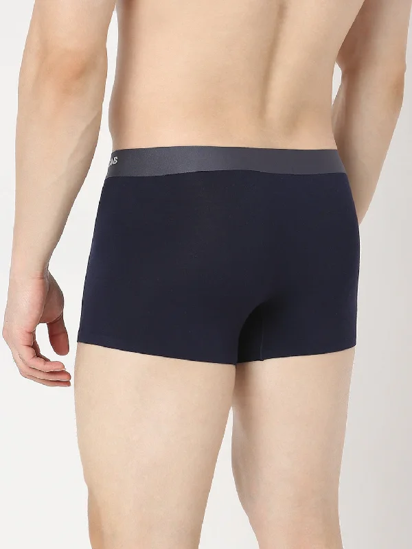 Underjeans by Spykar Men Super Premium Bonded Elastic Navy Trunk