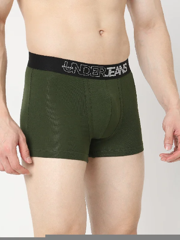 Underjeans by Spykar Men Premium Pack of 2 Grey - Olive Trunk