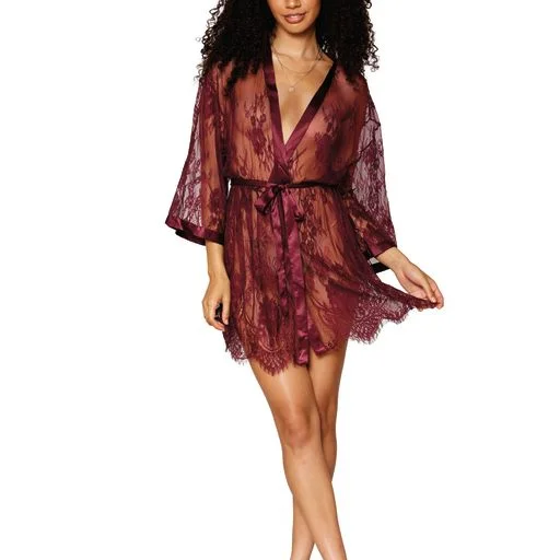 Eyelash lace robe