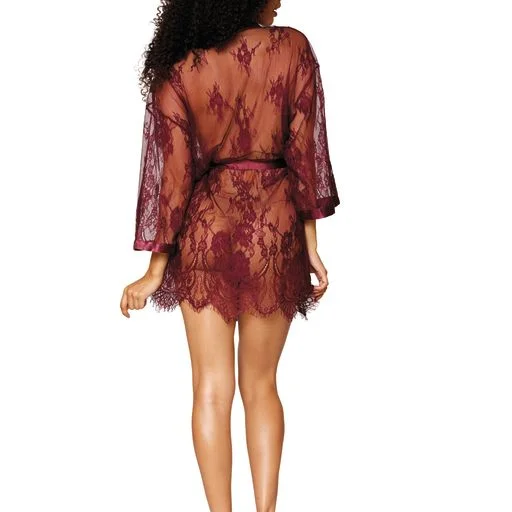 Eyelash lace robe