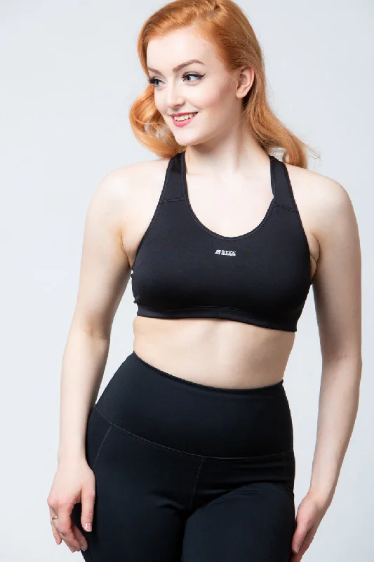 Active Crop Top Mustat Urheilurintaliivit