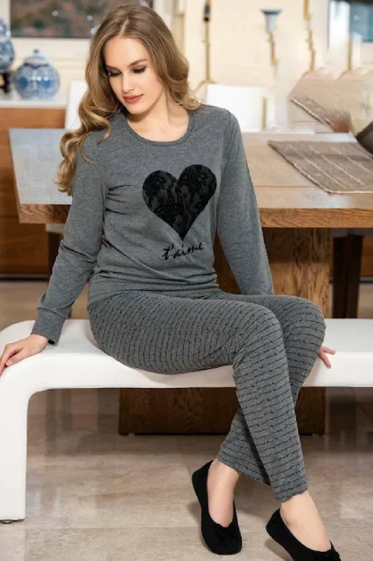 Black Heart Grey Nightwear