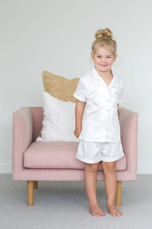 Grace Childen's Pyjama Set - White