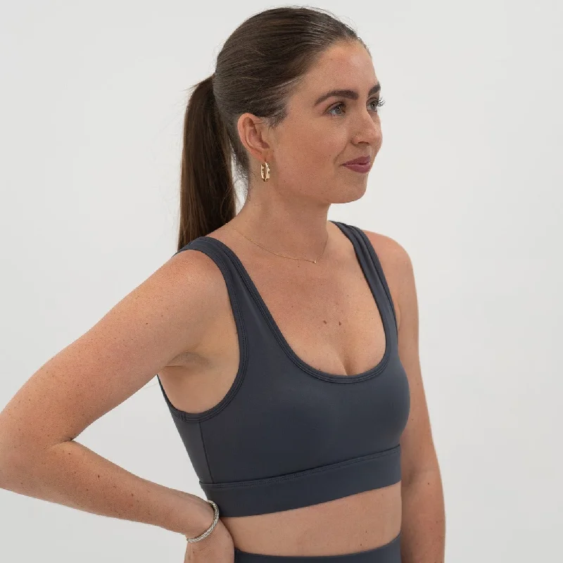 FORCE SCOOP BACK BRA / SLATE BLUE