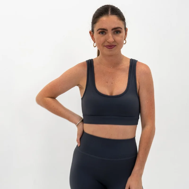 FORCE SCOOP BACK BRA / SLATE BLUE