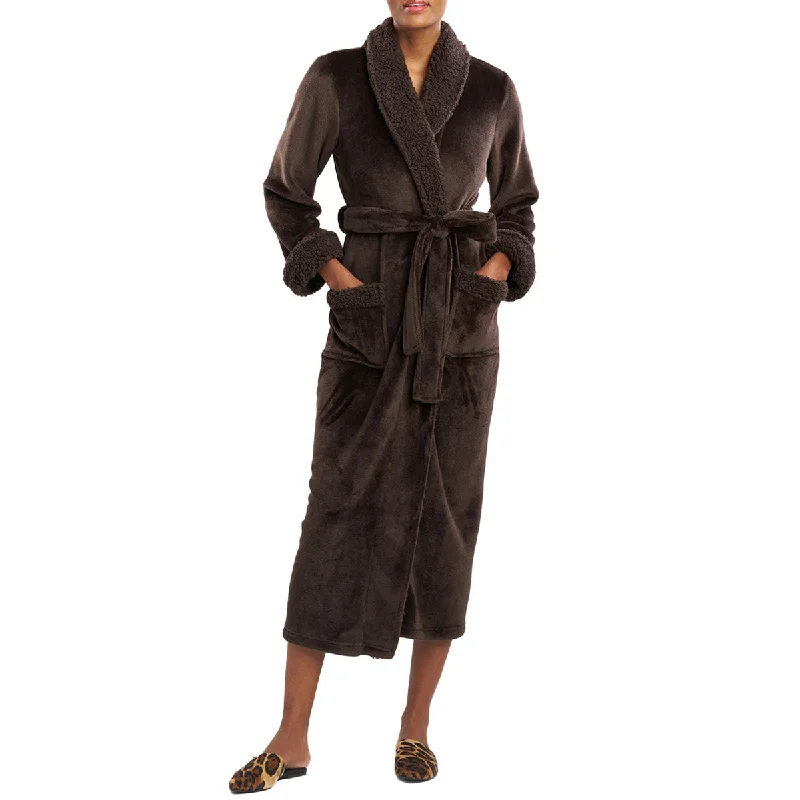 D74068 Plush Sherpa Robe | Espresso