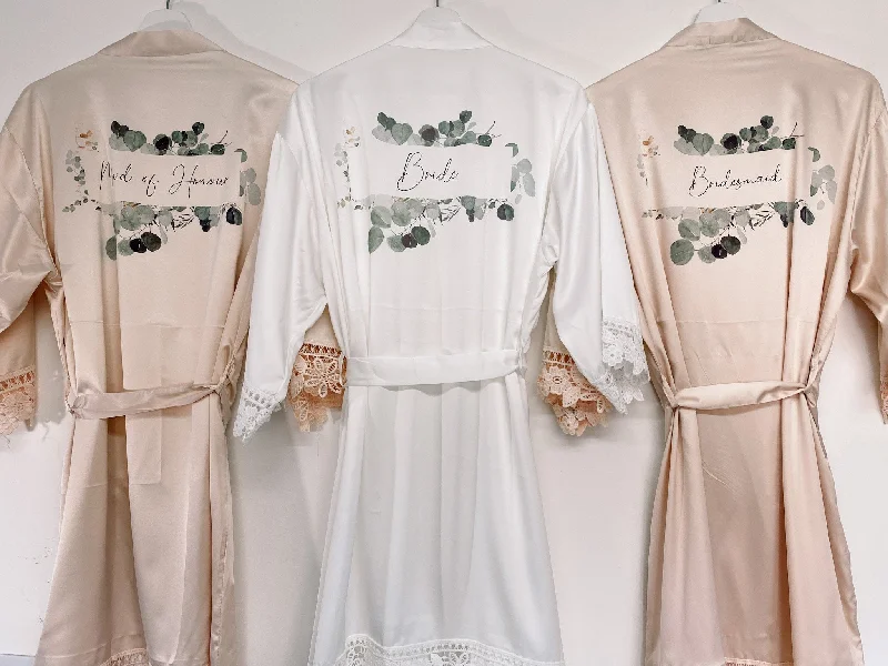 Eucalyptus Wedding Robe, Bridesmaid Robes