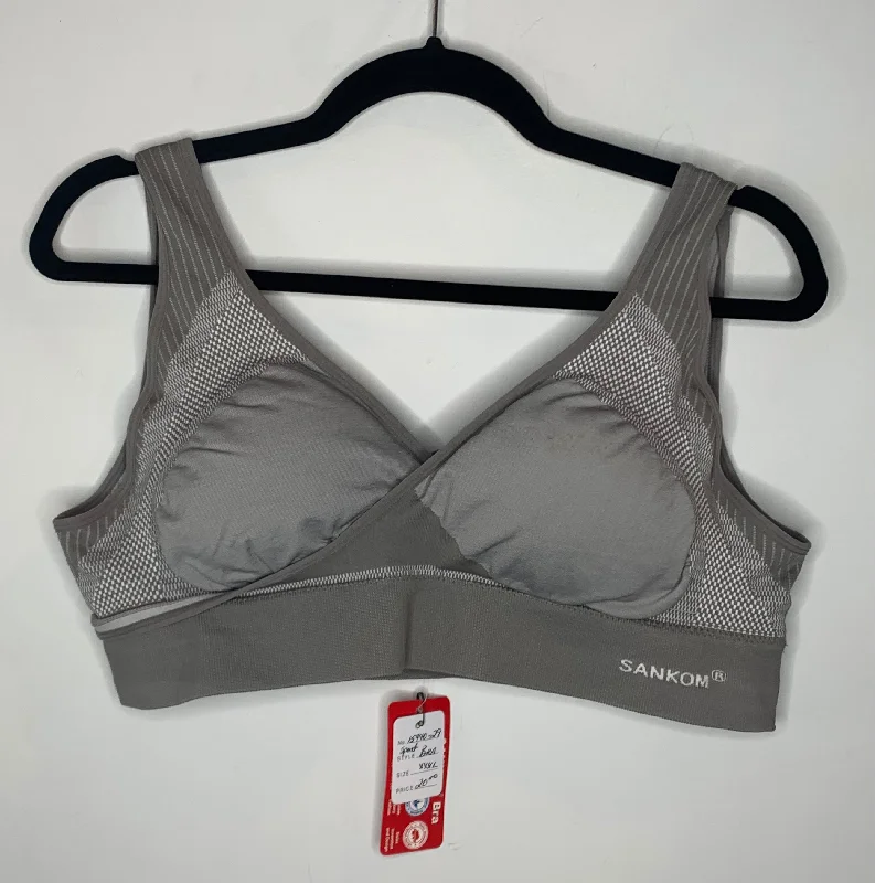 Grey Wrap Sports Bra