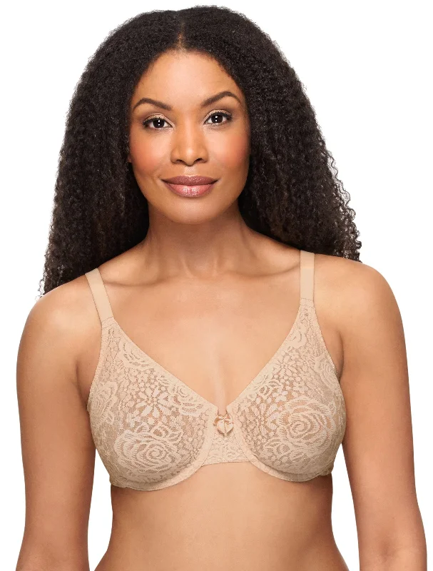 Halo Lace Underwire Bra in Sand