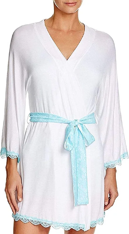 Honeydew Women's All American Bride Lace Trim Wrap Robe