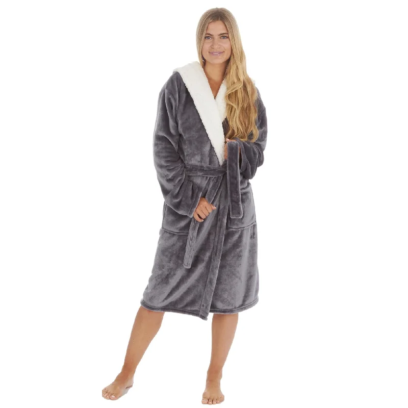 Charcoal Snuggle Fleece Robe