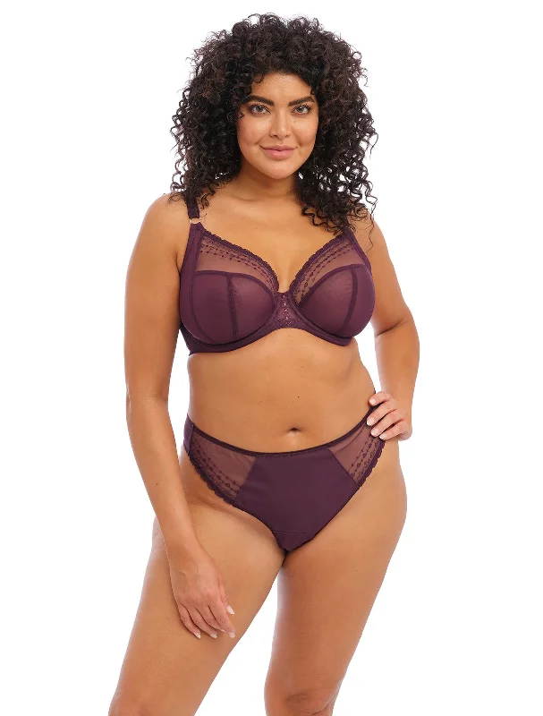 Matilda Underwire Plunge Bra in Wine Diamond