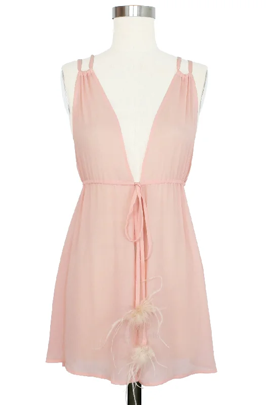 Miss Kitten Mini Gown - Peach - Peach Boudoir