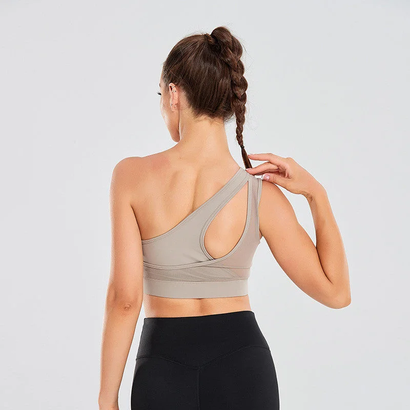 Filhot™ One Shoulder Strap Sexy Back Yoga Sports Bra