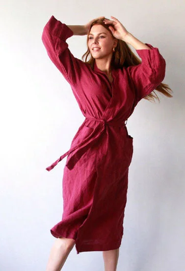 Pure cotton woman's Turkish bathrobe