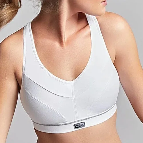 Royce Impact Free Adjustable Wire Free Sports Bra - White