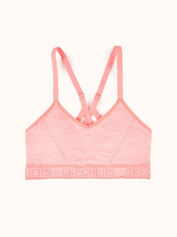 Seamless Strappy Sports Bra - Lilac