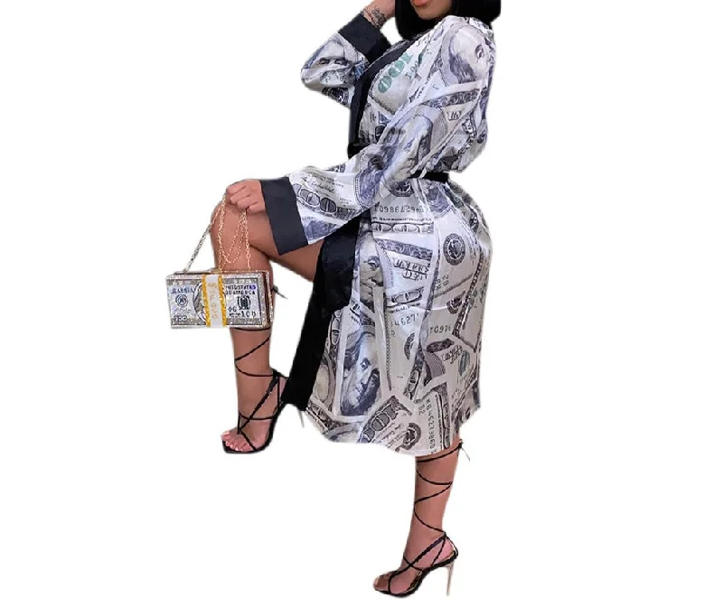 Silky Dollar Bill Robe