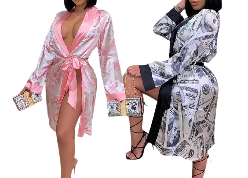 Silky Dollar Bill Robe