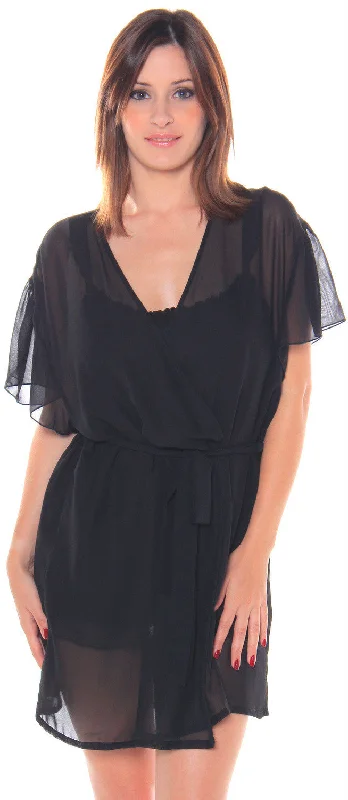 Women's Chiffon Short Wrap Robe #3073