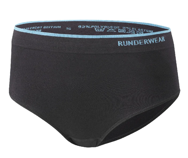 Women's Runderwear Low-Rise Hipsters 3 Pair Pack - Black